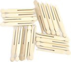 Hanobo 25 Pack Round Wooden Traditional Clothespins - Image 2