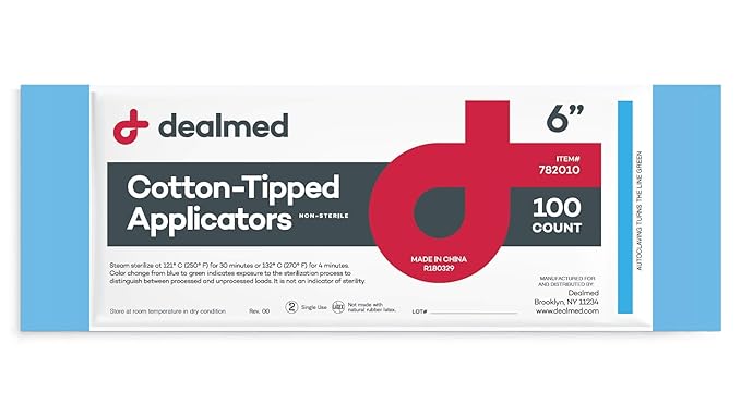 Dealmed 6" Cotton-Tipped Wood Applicators – 10, 000 Non-Sterile Cotton-Tipped - Image 9
