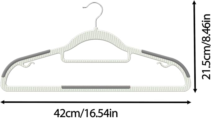 20 Pack Heavy Duty Plastic Hangers, Non Slip Clothes Hangers - Image 6