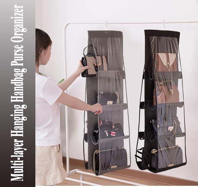 AARAINBOW 2 Packs Hanging Handbag Purse Organizer, Handbag Organizer - Image 4