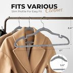 200 Pack Velvet Hanger for Shirt Pants Dresses Skirts Suits Jackets - Image 3