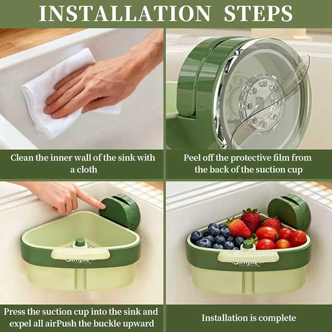 2026 New Suction Cup Sink Strainer | Corner Sink Strainer | Sinks Trash Food - Image 4