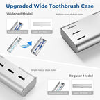 Wider Aluminum Toothbrush Travel Case, Portable Travel Toothbrush Holder - Image 7