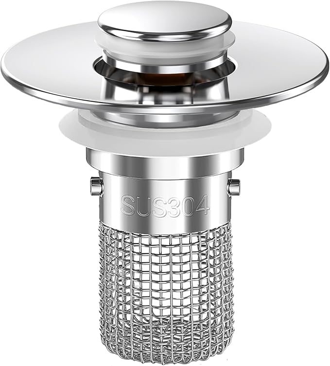 Sink Stopper Hair Catcher, Pop-up Sink Drain Strainer by Makelifebetter