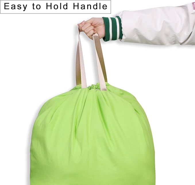 Cotton Canvas Laundry Bag with Handles & Drawstring Straps, Heavy Duty Extra - Image 2