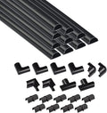 D-Line 157in Cord Cover Kit, Self-Adhesive Wire Hiders, Cable Raceway to Hide by D-LineUSAinc