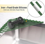 Tomorotec Compact Silicone-Coated Triangle Dish Drying Rack - Image 3