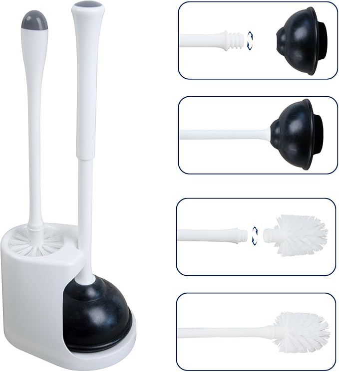 CELOX 2 Set Toilet Brush and Plunger Set, Toilet Brush and Holder Set, Toilet - Image 3