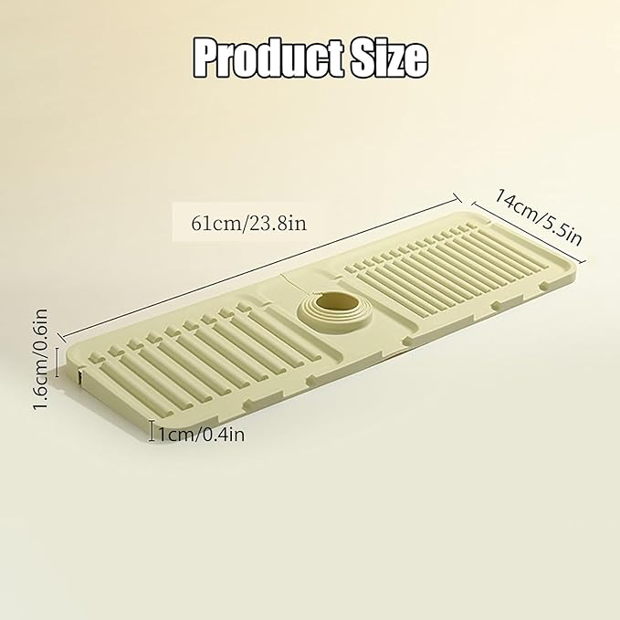 Folding Faucet Mat for Kitchen Sink Upgraded Premium Silicone Splash Guard - Image 2