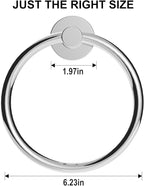 SetSail Towel Holder for Bathroom Wall Screw-in 3 Packs Towel Ring Stainless - Image 5
