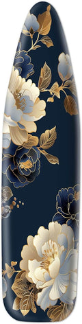 Blue White Floral Ironing Board Cover Stretch Fabric by HOMETITUTE