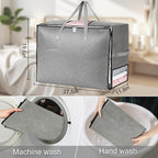 6Pack 105L Extra Large Blanket Comforter Storage Bags, Foldable Storage Bags - Image 6