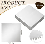 40 Packs Aluminum Metal Crafts DIY Foil 12 Inch x 12 Inch x 0.07 mm Thick - Image 2