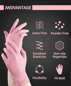 PROMEDIX P Nitrile Disposable Gloves, 4mil-100 Count, Gloves Disposable Latex - Image 2