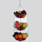 3-Tier Wire Fruit Hanging Basket 2 Packs, non-Punching Wall Hanging Storage - Image 4
