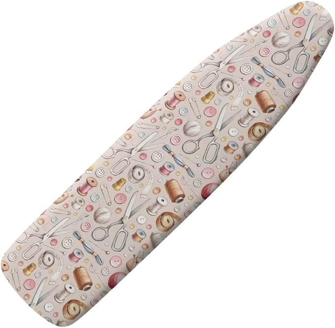 Ironing Board Covers Standard Size Cute Sewing Machine Pattern Ironing Board by KUIFORTI
