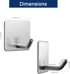 NearMoon Adhesive Hooks- Heavy Duty Bath Wall Hooks Waterproof Stainless Steel - Image 2