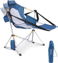 KingCamp Hammock Chair with Footrest – Heavy Duty Swinging Rocking Camping Chairs for Adults up to 400lbs, Folding Portable Oversized Rocker with Cup Holder & Pillow for Outdoor Beach Lawn RV Sports by KingCamp