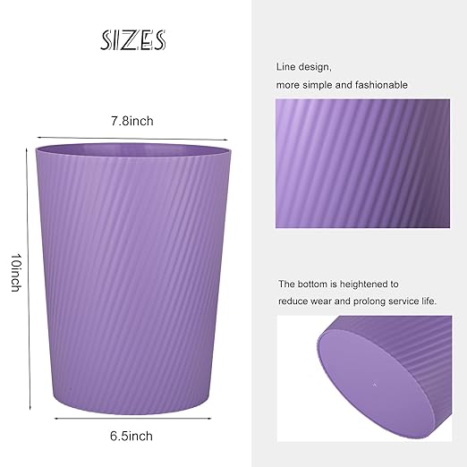 UUJOLY Small Trash Can Wastebasket Garbage Can Container Bins - Image 6