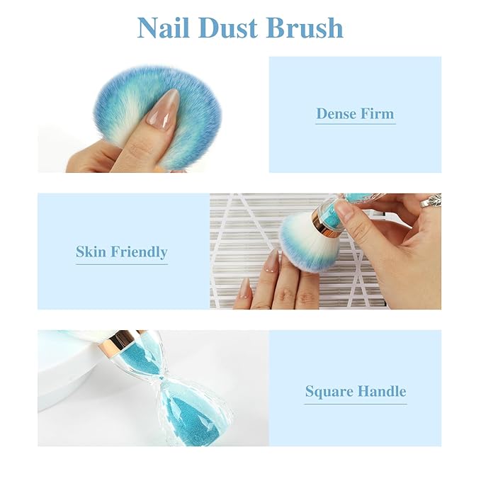 Nail Dust Brush for Acrylic Nails, Soft Brush Nail Art Dust Powder Remover - Image 4