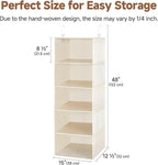 StorageWorks 5-Shelf Hanging Closet Organizers, Foldable Closet Storage - Image 3
