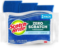 Scotch-Brite Zero Scratch Scrub Sponge, 3 Kitchen Sponges by Scotch-Brite