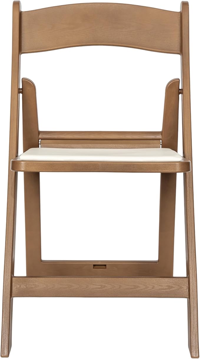 Flash Furniture Hercules Commercial Indoor/Outdoor Folding Event Chair, Wood Look, Weather-Resistant, Lightweight Design, Versatile Use, Set of 2, Chestnut - Image 8