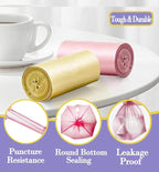 3 Gallon 180pcs Small Pink Trash Bags Plastic Strong Pink Garbage Bags - Image 3