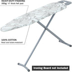 Ironing Board Cover and Pad Standard Size 15" x 54", 3 Pairs of Hook and Loop - Image 3