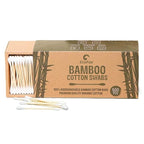 Bamboo Cotton Swabs 500 Count | Eco-Friendly & Pure Cotton Buds | Double Tipped by EcoFox