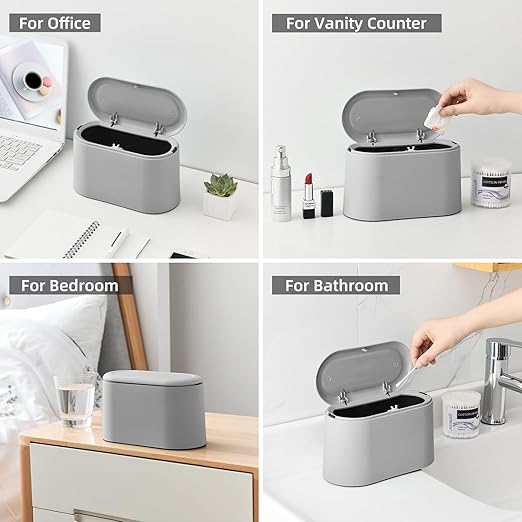 SUBEKYU 0.5 Gal Mini Countertop Trash Can - Image 6