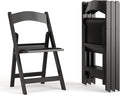 Flash Furniture Hercules Series Folding Chairs for Weddings and Formal Events, Stackable Commercial Event Seats with 1,000-lb. Static Weight Capacity, Set of 4, Black by FlashFurniture