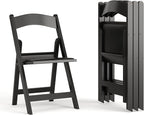 Flash Furniture Hercules Series Folding Chairs for Weddings and Formal Events, Stackable Commercial Event Seats with 1,000-lb. Static Weight Capacity, Set of 4, Black by FlashFurniture