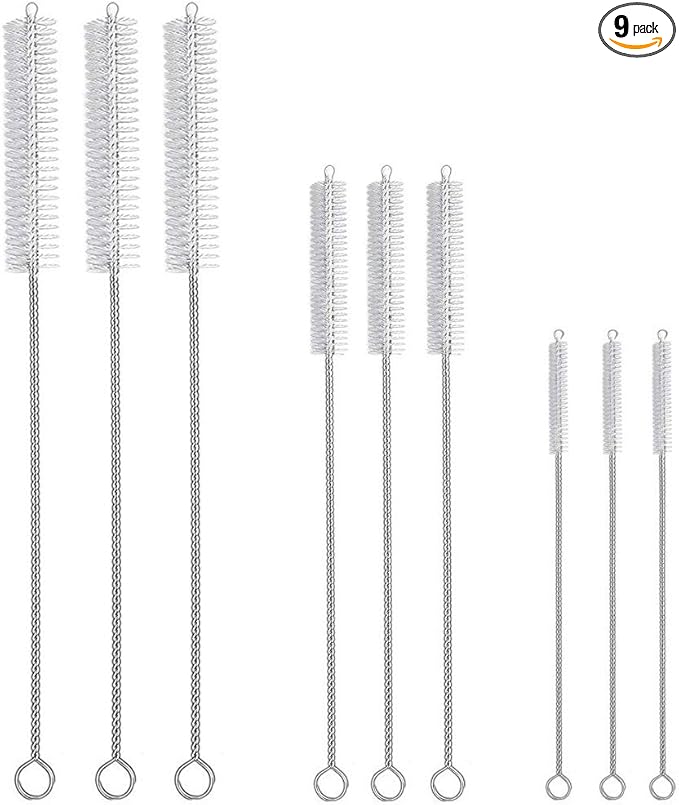 9-Piece Straw Cleaner Brush Kit by HIWARE