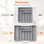 Lifewit Utensil Organizer for Kitchen Drawer, Expandable Cooking Silverware Tray - Image 3