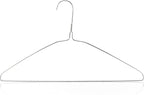 HANGERWORLD Silver Metal Wire Clothes Hangers 16inch 13 Gauge Clothes Garment by Hangerworld
