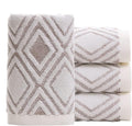 Pidada Hand Towels Set of 4 Diamond Pattern 100% Cotton Absorbent Soft by Pidada