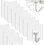 Heavy Duty Adhesive Hooks 12 Pack by Unknown