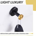APLusee Black Gold Robe Towel Hook, Stainless Steel Coat Hanger, Clothes Holder - Image 7