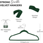 HOUSE DAY Premium Velvet Hangers 50 Pack, Non-Slip Flocked Felt Hangers - Image 5