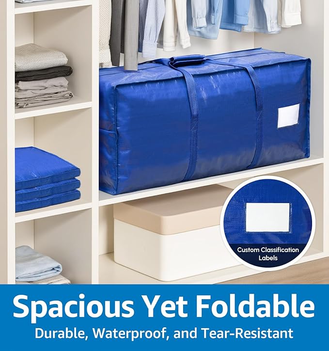 6 Pack Large Moving Bags Heavy Duty – Reusable Storage Bags - Image 5