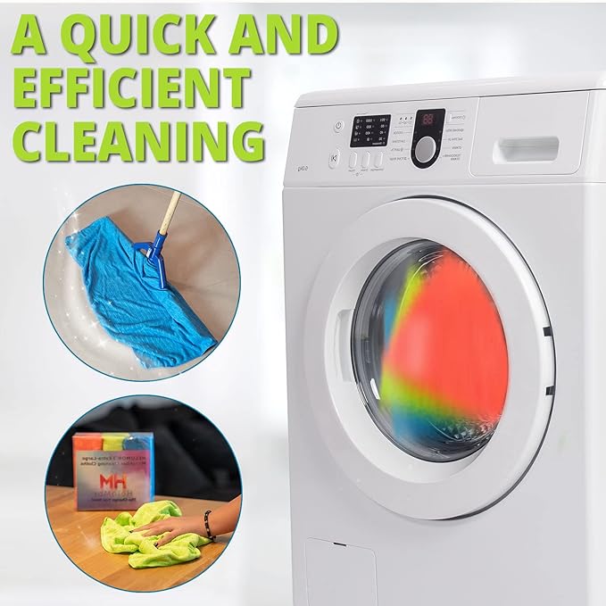 HELOMOR 3 Extra Large Microfiber Cleaning Cloths, Reusable Multi-Purpose - Image 3