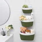 Hanging Storage Baskets, Over the Door Basket, Cotton Wall Baskets Storage - Image 6