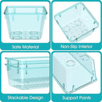 28 PCS Clear Plastic Drawer Organizers Set, 4 Size Desk Drawer Organizer Trays - Image 3