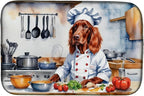 Caroline's Treasures DAC6266DDM Irish Setter The Chef Dish Drying Mat Absorbent by CarolinesTreasures