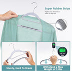 Pack of 30 Coat Hangers, Space-Saving Plastic Clothes Hangers, 0.2 Inches Slim - Image 4