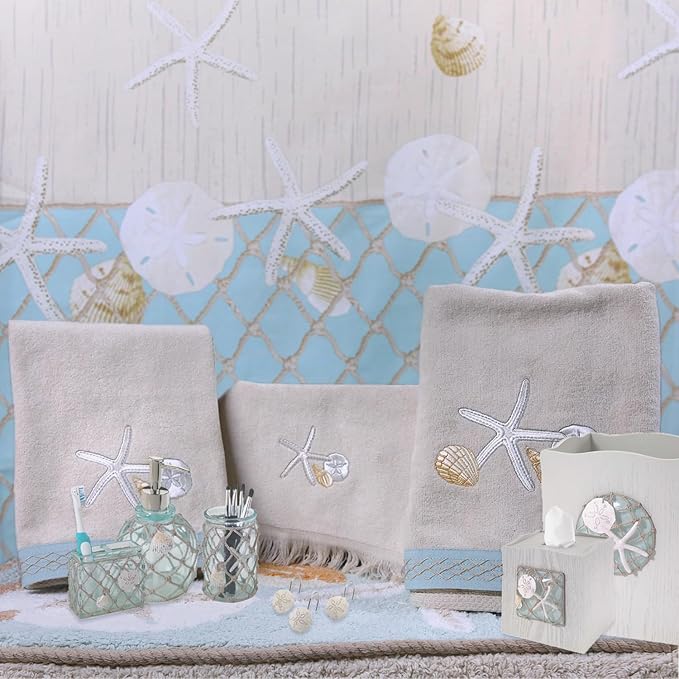 Avanti Linens - Shower Curtain Hooks, Beach Inspired Bathroom Accessories - Image 2