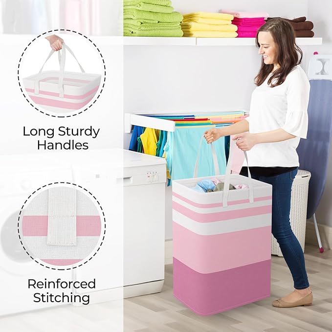 StorageRight Large Collapsible Laundry Basket Hamper - Image 4