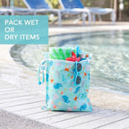 Bumkins Waterproof Wet Bag for Baby, Swim Suit, Cloth Diapers, Pump Parts - Image 3