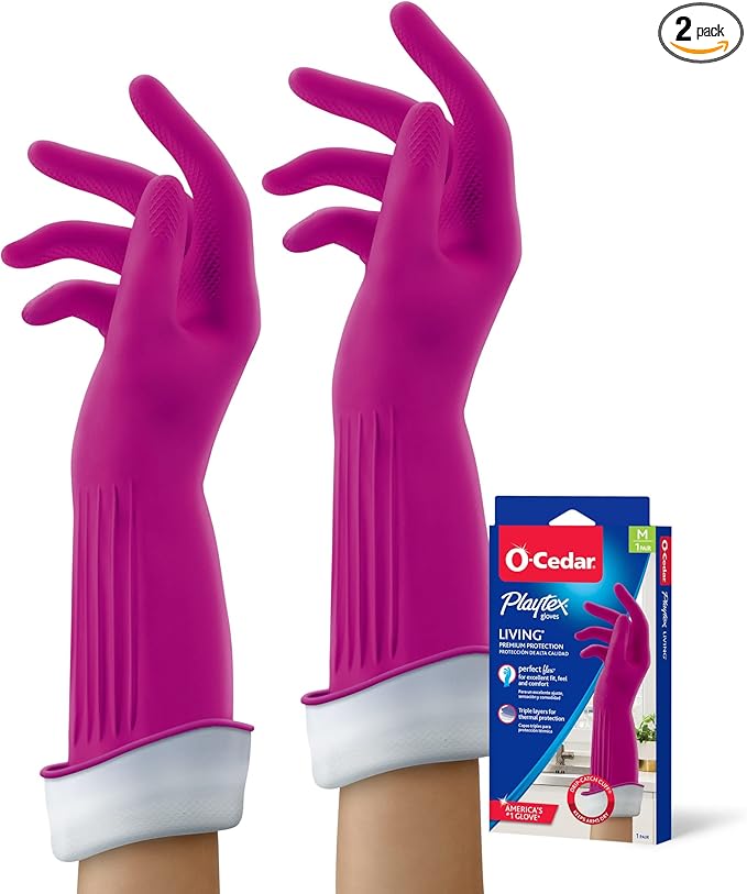 Playtex Living Drip-Catch Cuff Gloves, Premium Protection Reusable Household by PlaytexSport
